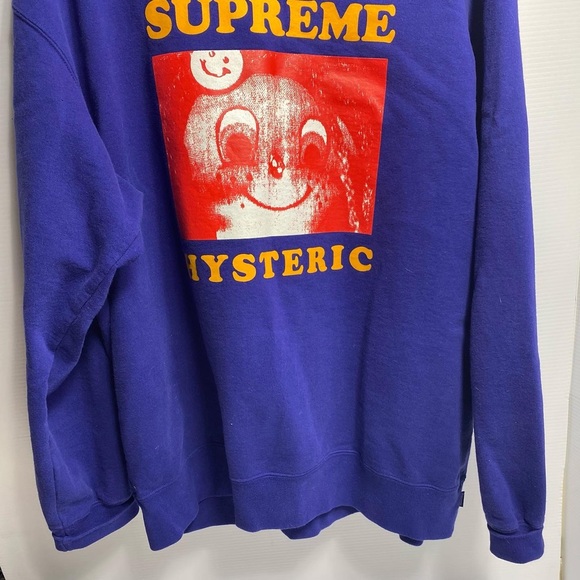 Supreme x Hysteric Glamour graphic crewneck Sweatshirt in blue ss21 Size XL. - Picture 2 of 6